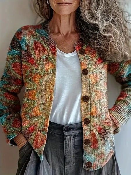 Womens French-style Sweater Cardigan Jacket Top
